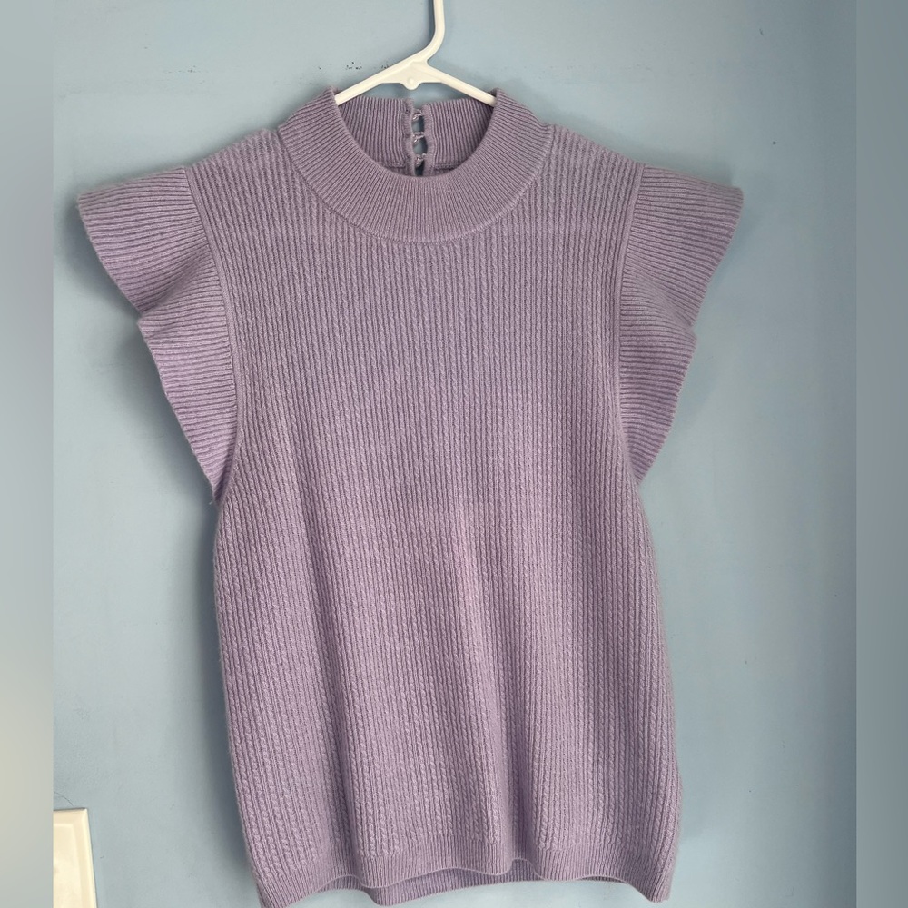 Maeve Anthropologie Purple Cashmere Sweater